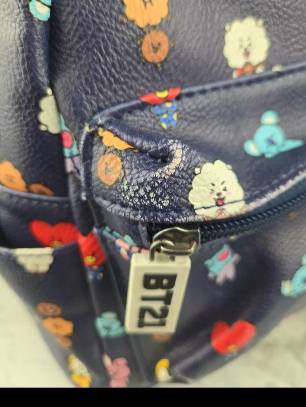 Bt21  Navy Character Mini Backpack